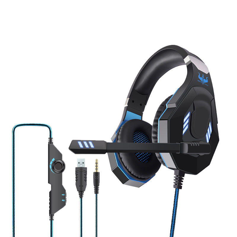 OVLENG GT93 LED Lighting E-Sport Headphones Head-mounted Gaming Headset with Clip-on Remote Control USB+3.5mm Plug OVLENG GT93 LED Lighting E-Sport Headphones Head-mounted Gaming Headset with Clip-on Remote Control USB+3.5mm Plug